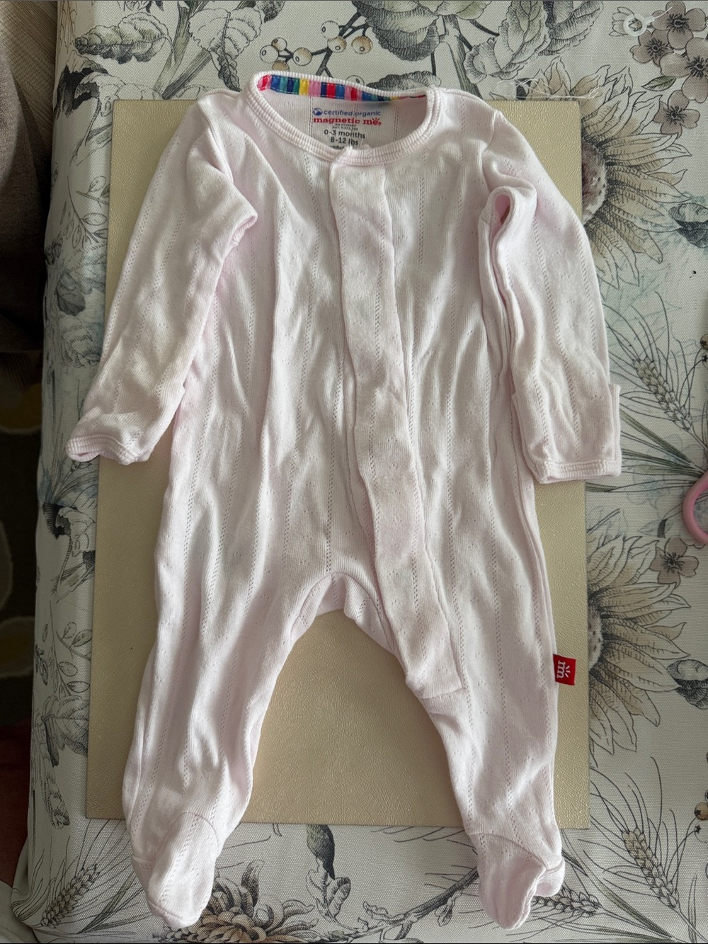 Magnetic Me Light Pink Footed One-Piece Baby Romper